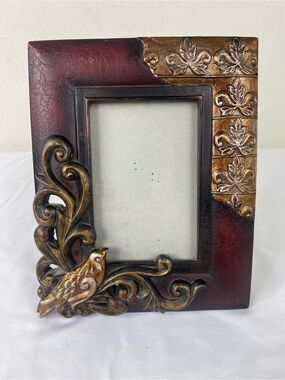 Ornate Red and Gold Decorative Photo Frame - Home Accents 4x6